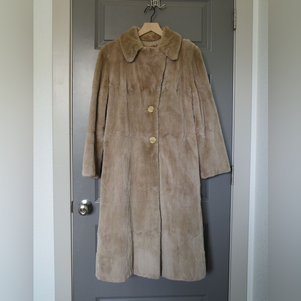 Vintage Neiman Marcus faux fur Trench Coat